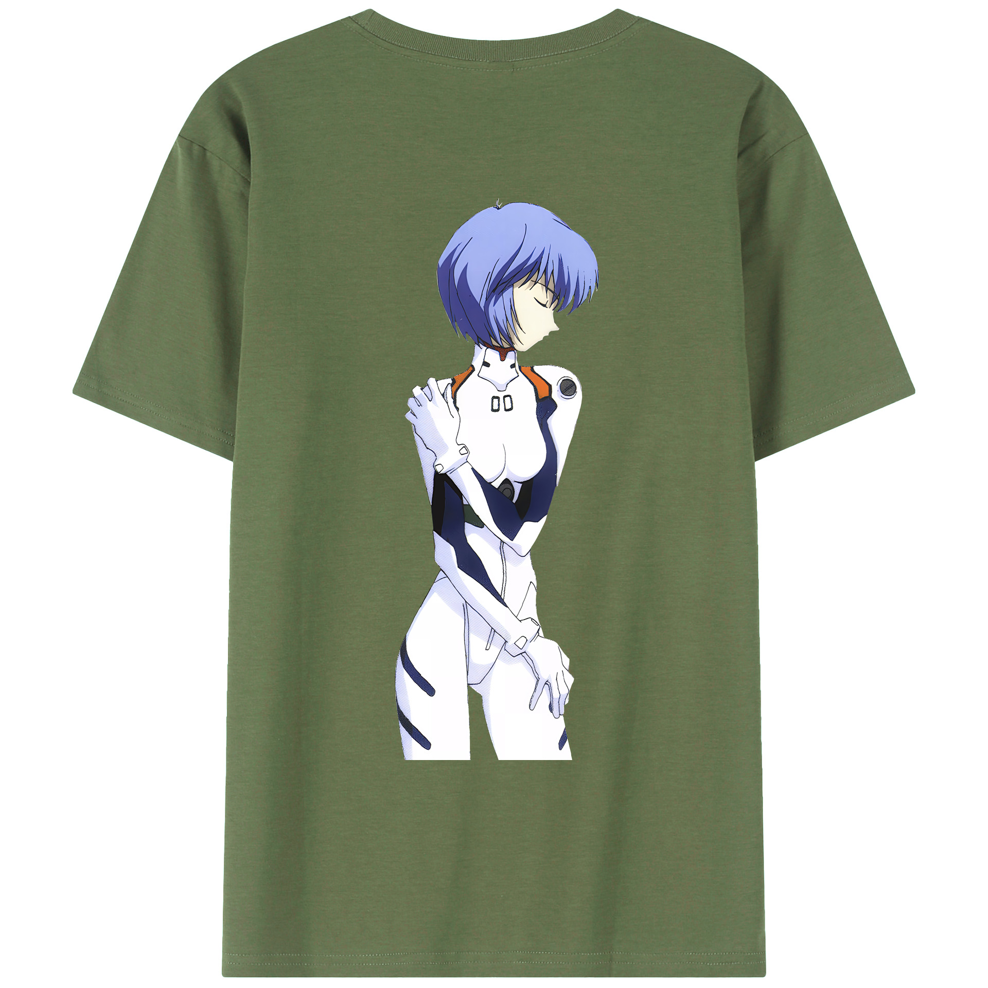 （画像用） EVA 新世紀エヴァンゲリオン 綿100％ メンズ半袖Tシャツ（バックプリント） 通気性